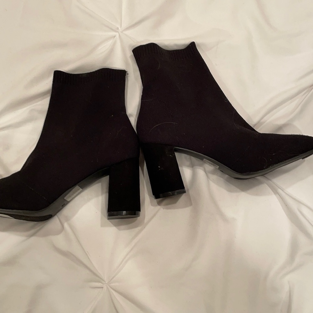 Black suede boot